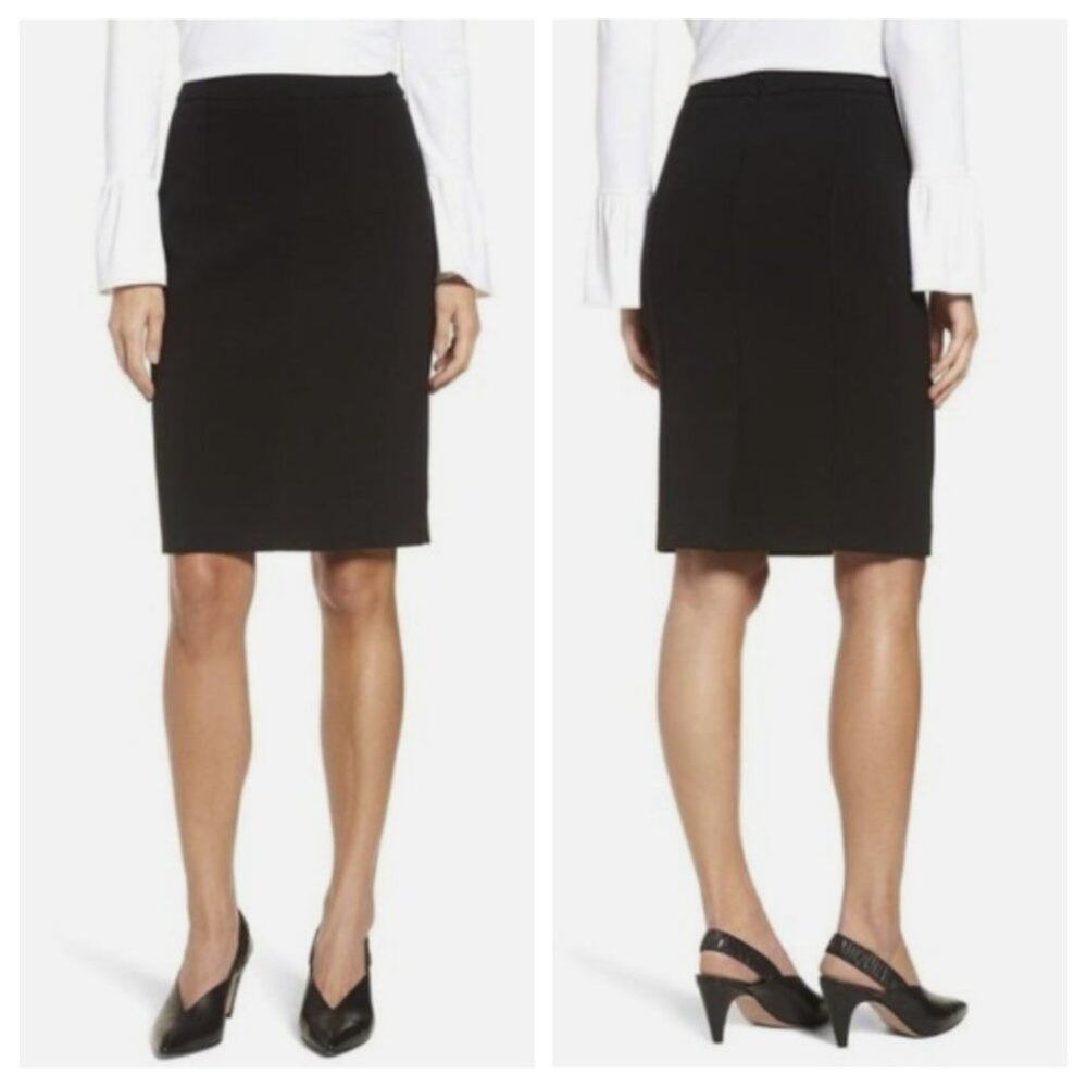 Halogen Women's Seamed Pencil Skirt Black Size 8